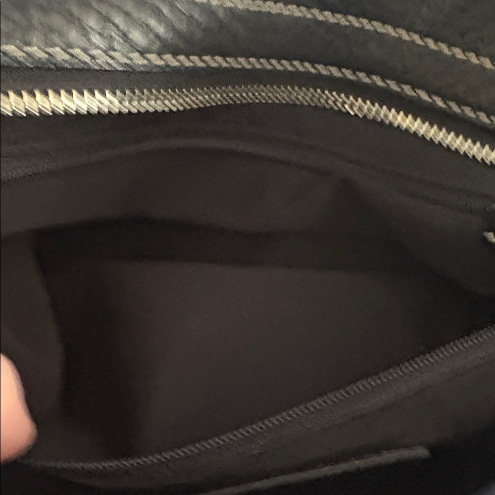 Coach Black Pebbled Chelsea Leather Satchel with Silver Tone  Accents - Picture 11 of 13